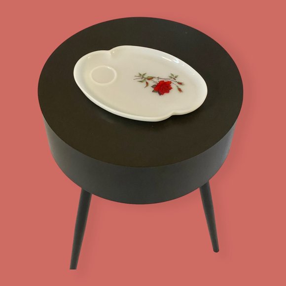 🌹VTG ROSE GLASS TRAY - Picture 3 of 4